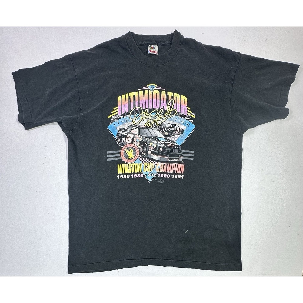 Vintage 1992 Dale Earnhardt Intimidator V Tour NASCAR T-Shirt XXL USA Made